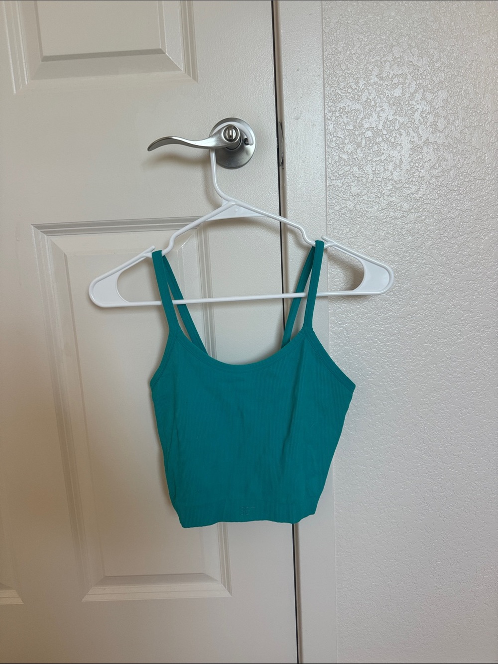 Set Active Teal Double-Strap Crop Tank Top - Women